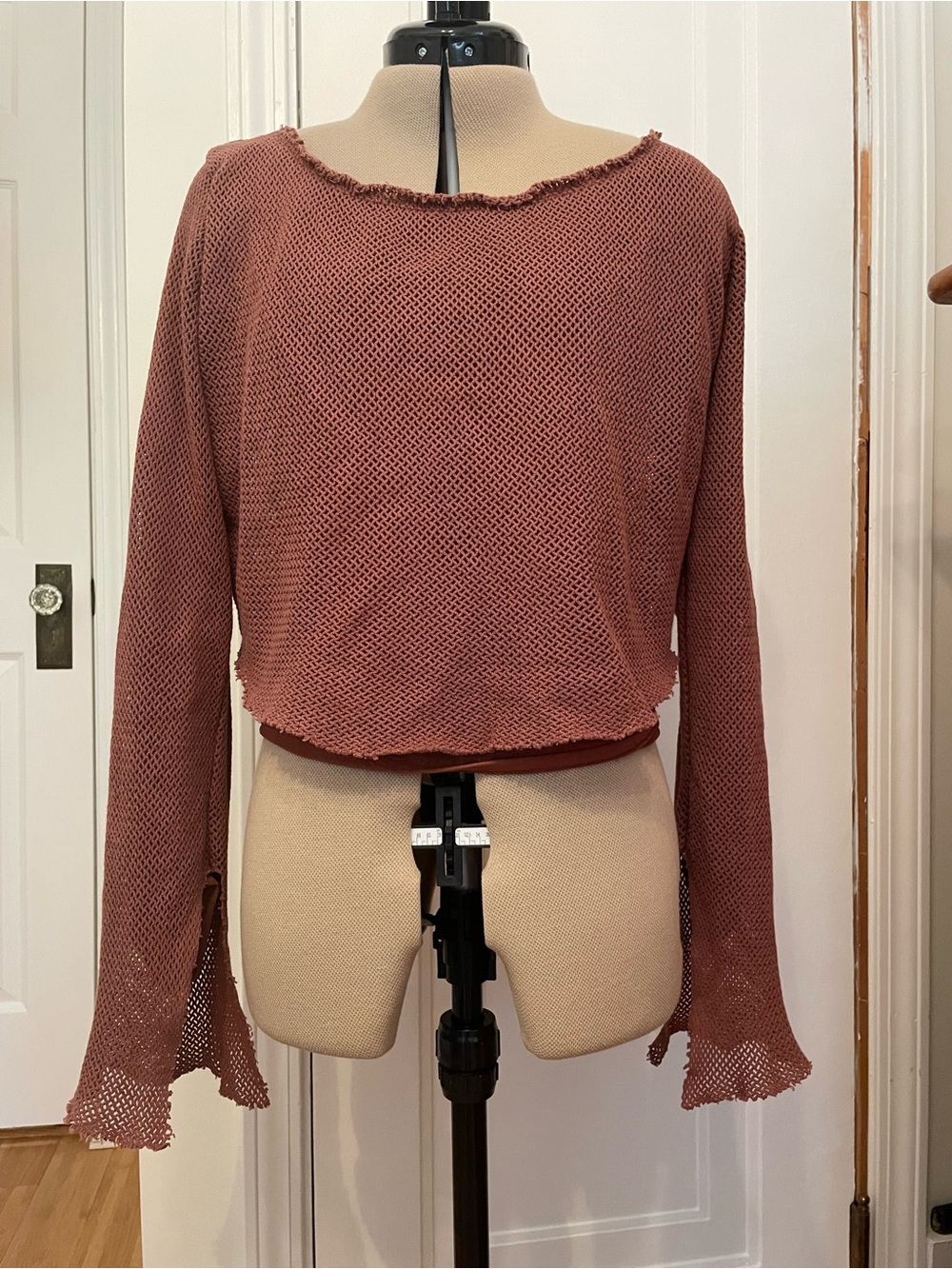 Free People Beau Mesh Layering Blouse Top